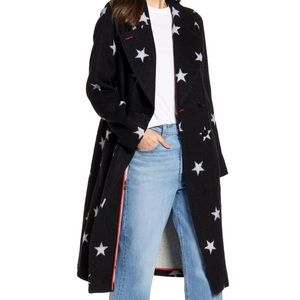 ⭐️ Avec Les Filles wool blend coat star pattern ⭐️